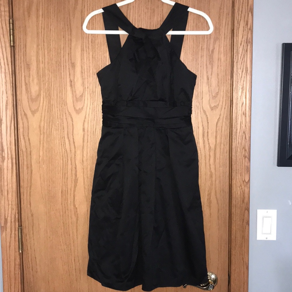 David’s Bridal black bridesmaid dress